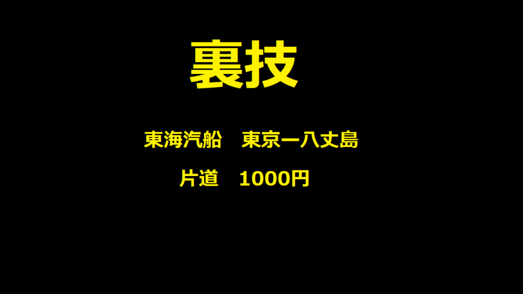 裏技　東海汽船　1000円